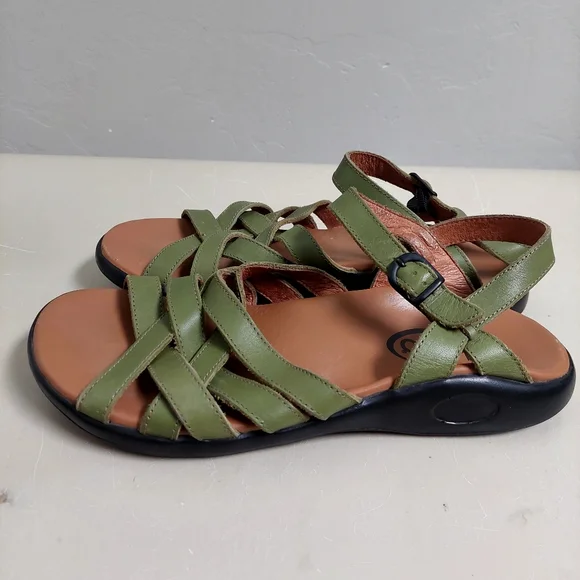 Chaco Shoes Chaco Isabella Sage Green Sandals Weave Leather